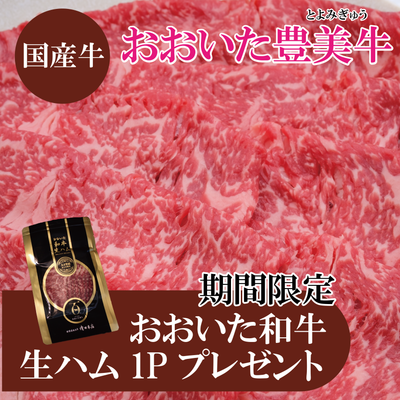 《おおいた和牛生ハムプレゼント》【国産牛】おおいた豊美牛 ローススライス